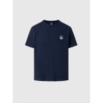 North Sails Vintage Comfort Fit Bisiklet Yaka Logo Nakışlı Organik Pamuk Tişört - Lacivert Denizci