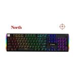 North Shield Blue Switch Türkçe RGB Mekanik Oyuncu Klavye mavi-switch