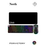 North Shield Mekanik Oyuncu Klavyesi + Air RGB Oyuncu Mouse + Odin Oyuncu Mousepad VIP Bundle