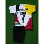 North Stand Ronaldo Tüm Takımlar Karışık İmzalı Özel Mix CR7 Çocuk Forma - 6 - 7 Yaş - Açık Mavi
