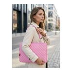 NorthAK 15.6'' Laptop Notebook Çantası - Pembe Vegan Deri Macbook Air pro uyumlu Kılıfı 13-14-15.6 '' uyumlu