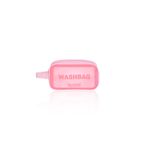 NorthAK Şeffaf Seyahat Makyaj Çantası - Kozmetik ve Makyaj Çantası Küçük Boy WASHBAG Pembe