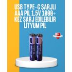Northcity 1200MWH Lityum Aaa Pil – Uzun Ömürlü ve Hızlı Şarjlı Pil - 1 Adet