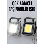 Northcity Çok Amaçlı Mıknatıslı LED Anahtarlık - 800 Lümen Şarjlı Işık ve Şişe Açacağı - Şişe Açacağı ve Mıknatıslı - Siyah