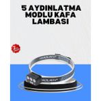 Northcity El Sensörlü LED Kafalık Lamba - Gece Koşusu ve Aktiviteler Için 300 Lümen Güvenli Aydınlatma - El Sensörlü, 300 Lümen - Siyah