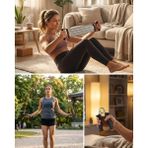 Northcity Evde Spor Seti - Atlama Ipi, El Güçlendirici ve Karın Aleti ile Evden Fitness - Siyah
