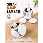 Northcity Güneş Enerjili 5 Kanatlı Katlanabilir Kamp Işıldaklı Lambası - Beyaz Işık ve Solar Güç