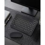 Northcity Kablosuz Bluetooth Klavye Mouse Seti - Taşınabilir Ergonomik Aksesuar - Klavye + Mouse Seti - Siyah