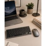 Northcity Kablosuz Klavye Mouse Seti - Bluetooth 2.4g Şarjlı Ergonomik Mini Klavye ve Mouse - Klavye + Mouse Seti - Siyah