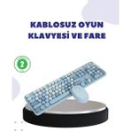 Northcity Kablosuz Retro Klavye ve Mouse Seti – 104 Tuş Sessiz Yazım Deneyimi - Ahşap
