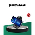 Northcity Kablosuz Şarjlı Dijital Masa Saati – Apple Uyumlu 4 in 1 Şarj İstasyonu ve Zaman Takibi
