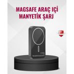 Northcity MagSafe Araç Telefon Tutucu 15W Hızlı Şarj ve Tip-C Girişli