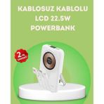 Northcity Manyetik Powerbank LCD Ekranlı 22.5W Hızlı Şarj ve Kablosuz Şarj - Seyahat Çantası İçin Mükemmel
