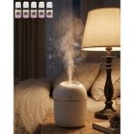 Northcity Mini Buhar Makinesi: 5 Esanslı Aromaterapi Hediyeli Araç ve Ofis İçin USB LED Işıklı Nemlendirici