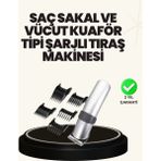 Northcity Şarjlı Kablosuz Tıraş Makinesi - 5 Kesim Tarağıyla Çok Amaçlı Saç ve Sakal Kesimi