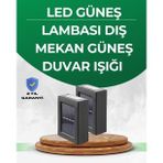 Northcity Şeffaf Abajurlu Duvar Tipi Solar Işık - Güneş Enerjili LED Duvar Lambası