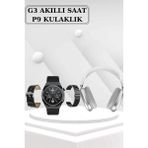 Northcity Sesli Görüşme Akıllı Saat ve Powerbank Çoklu Şarj Girişli Bluetooth Kulaklık - Nabız Ölçer ve Uzun Pil Ömrü - Normal - Sesli Görüşme Akıllı Saat ve Powerbank Kulaklık - Siyah