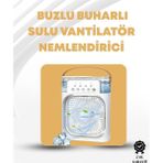 Northcity Taşınabilir 3'ü 1 Arada Mini Fan: Nemlendirici, Soğutucu ve Gece Lambası ile Sıcak Havalara Son - Beyaz