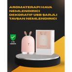 Northcity USB Bağlantılı Sessiz LED Işıklı Nemlendirici Difüzör 200 ml - Tavşan Kulaklı Aroma Difüzör