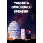 Northcity Yumurta Şeklinde Su Dalgalı Bluetooth Speaker Lamba - Renkli Şarjlı Projeksiyonlu Gece Lambası