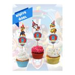 north&peak Paw Patrol Temalı Kişiye Özel İsimli Cupcake Süsleri - Doğum Günü Pasta Süsü 7 Adet -Paw Petrol