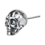 NorthShore Büyük Kurukafa Gotik Çivi Model Skull 316L Çelik Erkek Küpe - Renkli