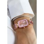 Northwatch Kristal Taşlı Sekizgen Çelik Saat - Pembe