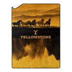 Northwest Yellowstone Büyük Boy İpek Dokunuşlu Şerpa Battaniye, 152,4 cm x 203,2 cm, Vahşi Atlar