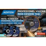 Norton Vulcan 125*1*22.2 Inox Keme Taşı - 5 ADET