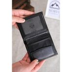 Norvi Leather Bozuk Para Bölmeli Hakiki Deri Cüzdan Siyah 1002 Siyah