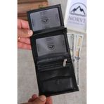Norvi Leather Bozuk Para Bölmeli Hakiki Deri Cüzdan Siyah 1008 Siyah