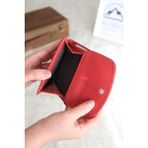 Norvi Leather Bozuk Para ve Bol Kartlık Bölmeli Hakiki Deri Küçük Kadın Cüzdanı 1181 - Kırmızı