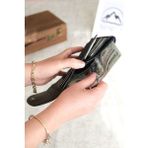 Norvi Leather Bozuk Para ve Bol Kartlık Bölmeli Hakiki Deri Küçük Kadın Cüzdanı 1181 - Siyah