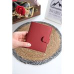 Norvi Leather Çıtçıtlı Fermuarlı Hakiki Deri İsme Özel Kadın - Erkek Cüzdan 1332