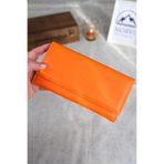 Norvi Leather Kadın Hakiki Deri Bol Kartlıklı Bozuk Para Gözlü Cüzdan Turuncu 1228 Turuncu
