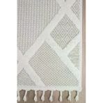 Norway Bukleli Premium Yumuşak Peluş Post İskandinav Oturma Odası Salon Halısı 65374A Krem