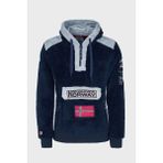 Norway Geographical Kapüşonlu Yarım Fermuarlı Outdoor Polar Sweat Erkek Sweat Gymclasssherco - Lacivert