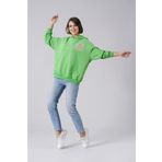 nosewear Kadın Yeşil Önü Baskılı Kapüşonlu Sweatshirt