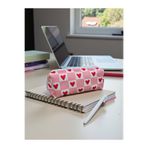Nöşre Design Kalpli Dama Desenli Kalemlik Çok Amaçlı Organizer Pintrest Kalem Kutusu