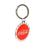 Nostalgic-Art 48011 Coca-Cola – Logo Red Crown Cap, anahtarlık yuvarlak 4 cm