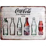 Nostalgic-Art Coca-Cola – Şişe Timeline – Coke hayranları için hediye fikri, retro sac levha, metal, vintage tasarım, dekorasyon için, 30 x 40 cm