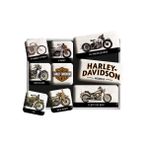 Nostalgic-Art Harley-Davidson retro buzdolabı mıknatısları, 9 adet, model tablosu, bisikletçiler için hediye fikri, mıknatıslı tahta için mıknatıslı set, vintage tasarım