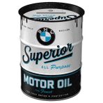 Nostalgic-Art Nostaljik Sanat BMW Üstün Motor Yağı Para Kutusu BMW Hayranları için Hediyeler Metal Kumbara Vintage Teneke Para Kutusu
