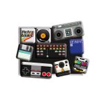 Nostalgic Art Retro buzdolabı mıknatıs seti, 9 parça, mıknatıslı tahta için mıknatıs seti, renkli, 9 adet, 9 adet