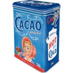 Nostalgic-Art Retro Kahve Kutusu, 1,3 l, Cacao Addicted – Nostalji hayranları için hediye fikri, aroma kapaklı sac kutu, vintage tasarım