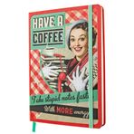 Nostalgic-Art Retro not defteri, A5, Have A Coffee – Nostalji hayranları için hediye fikri, Bullet Journal dotted, Vintage tasarım
