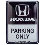 Nostalgic-Art Retro sac levha, 15 x 20 cm, Honda AM – Parking Only – Honda aksesuar hayranları için hediye fikri, orijinal lisanslı ürün (OLP), metal, vintage tasarım, sac levhalar özdeyişler