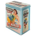 Nostalgic-Art Retro saklama kabı L, 3 l, Laundry Today or Naked Tomorrow – Nostalji hayranları için hediye fikri, büyük sac kutu, vintage tasarım