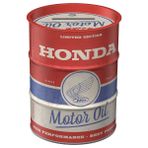 Nostalgic-Art Retro tasarruf kutusu, Honda – Motor Oil – Motosiklet hayranları için hediye fikri, metal kumbara – Vintage sac kumbara 600 ml