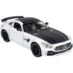Nostalji Kutusu Mercedes 1:24 Amg Gtr Beyaz Sesli Işıklı Çek Bırak Oyuncak Diecast Metal Spor Araba 20 cm